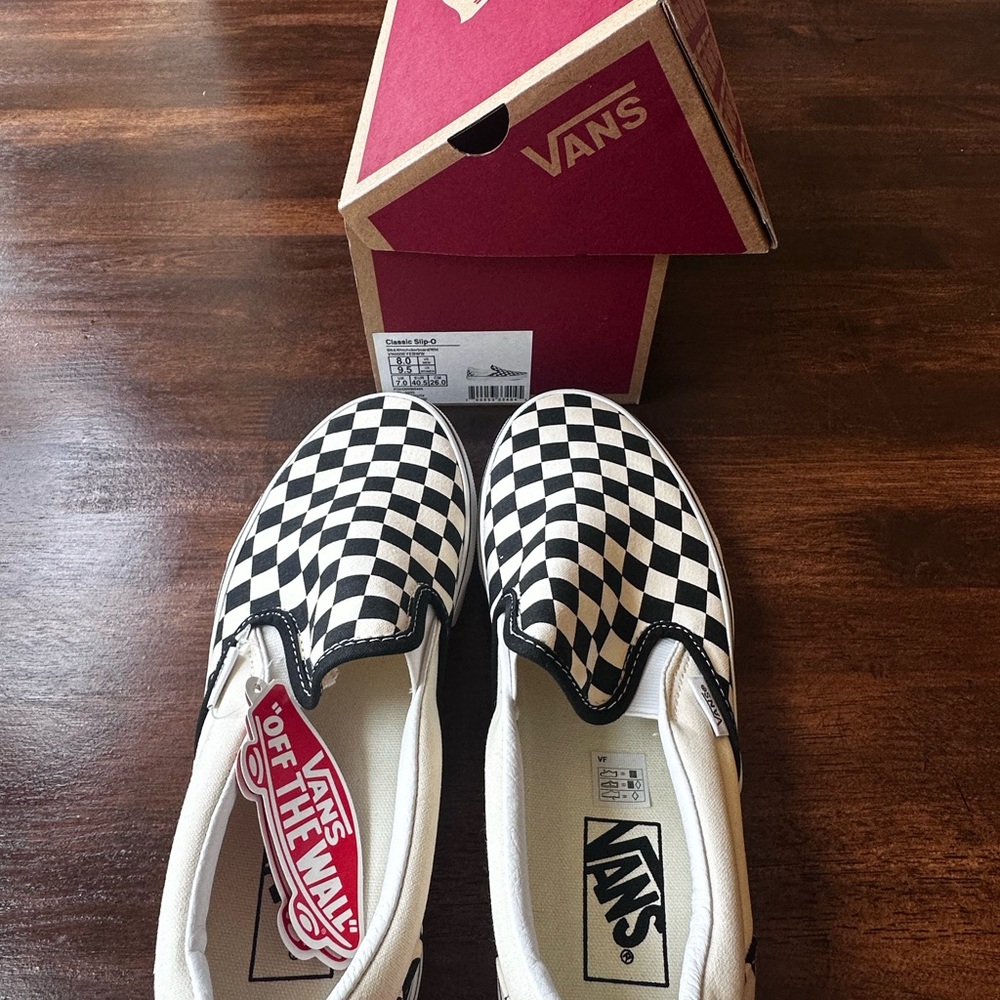 Vans Black and White Checkerboard Sneakers